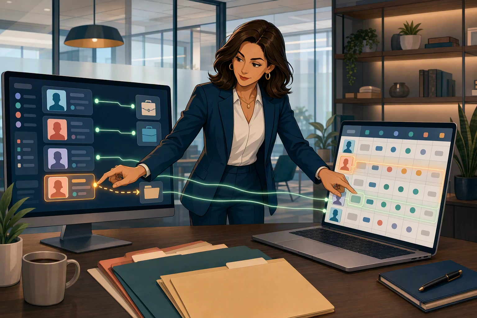Recruitment director tracing data between CRM and spreadsheet