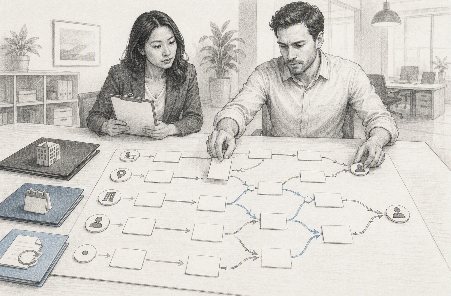 Recruitment workflow automation decision paths