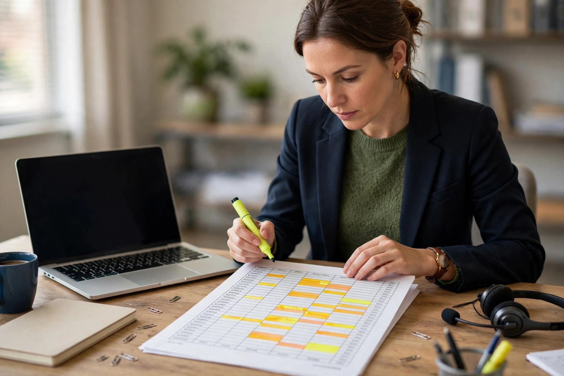 Consultant reviews CRM records with missing emails